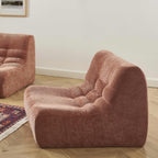 Janis - Chauffeuse Modulable 1 Place - Tissu Chenille - Terracotta