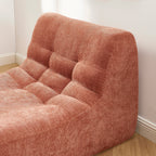 Janis - Chauffeuse Modulable 1 Place - Tissu Chenille - Terracotta