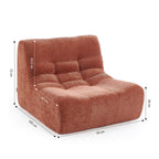 Janis - Chauffeuse Modulable 1 Place - Tissu Chenille - Terracotta