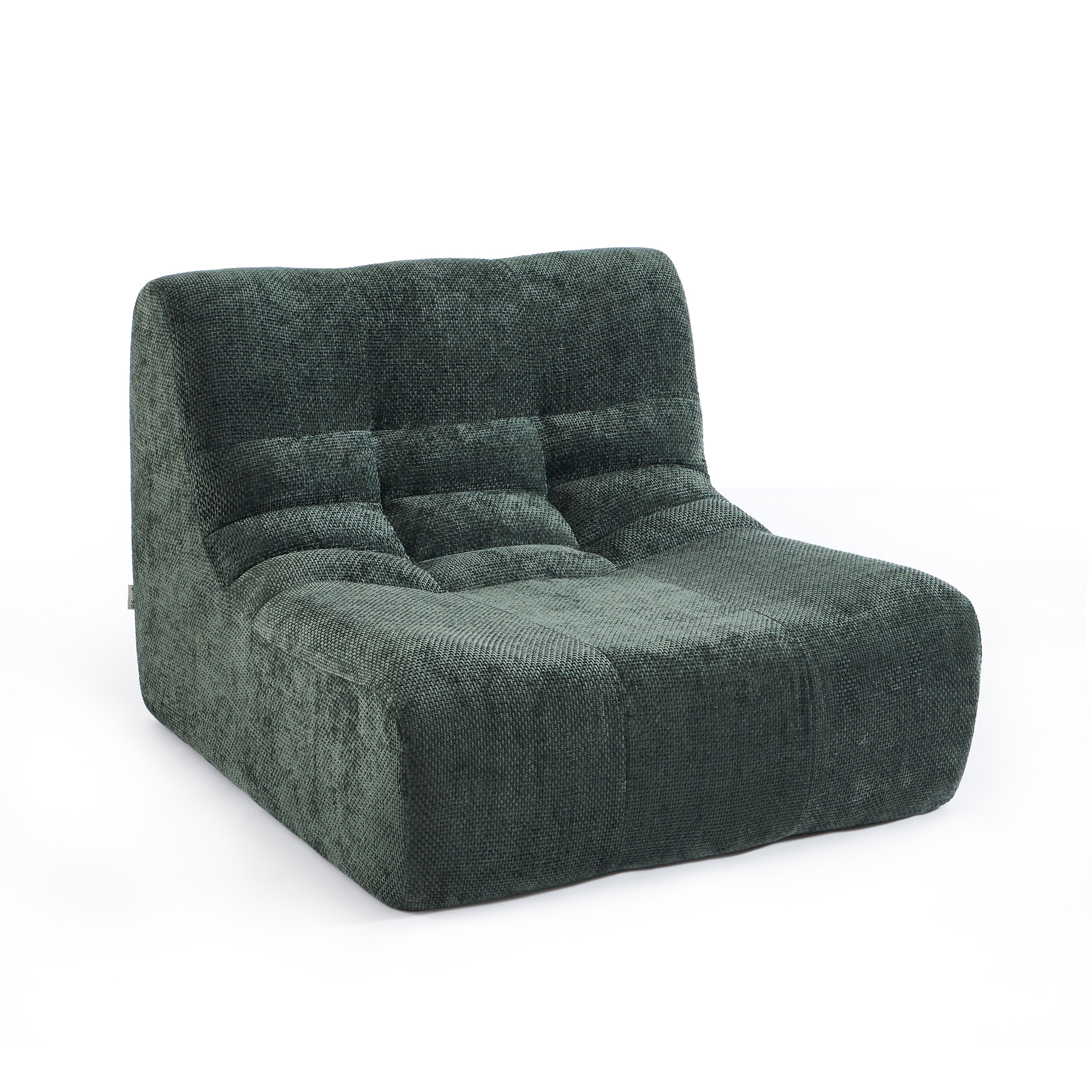 Janis - Chauffeuse Modulable 1 Place - Tissu Chenille - Vert