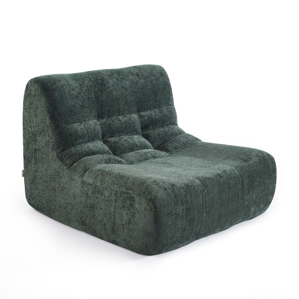 Janis - Chauffeuse Modulable 1 Place - Tissu Chenille - Vert