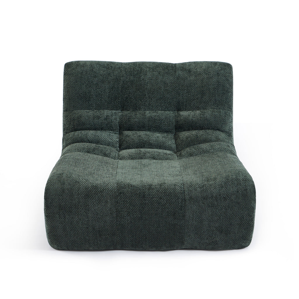 Janis - Chauffeuse Modulable 1 Place - Tissu Chenille - Vert