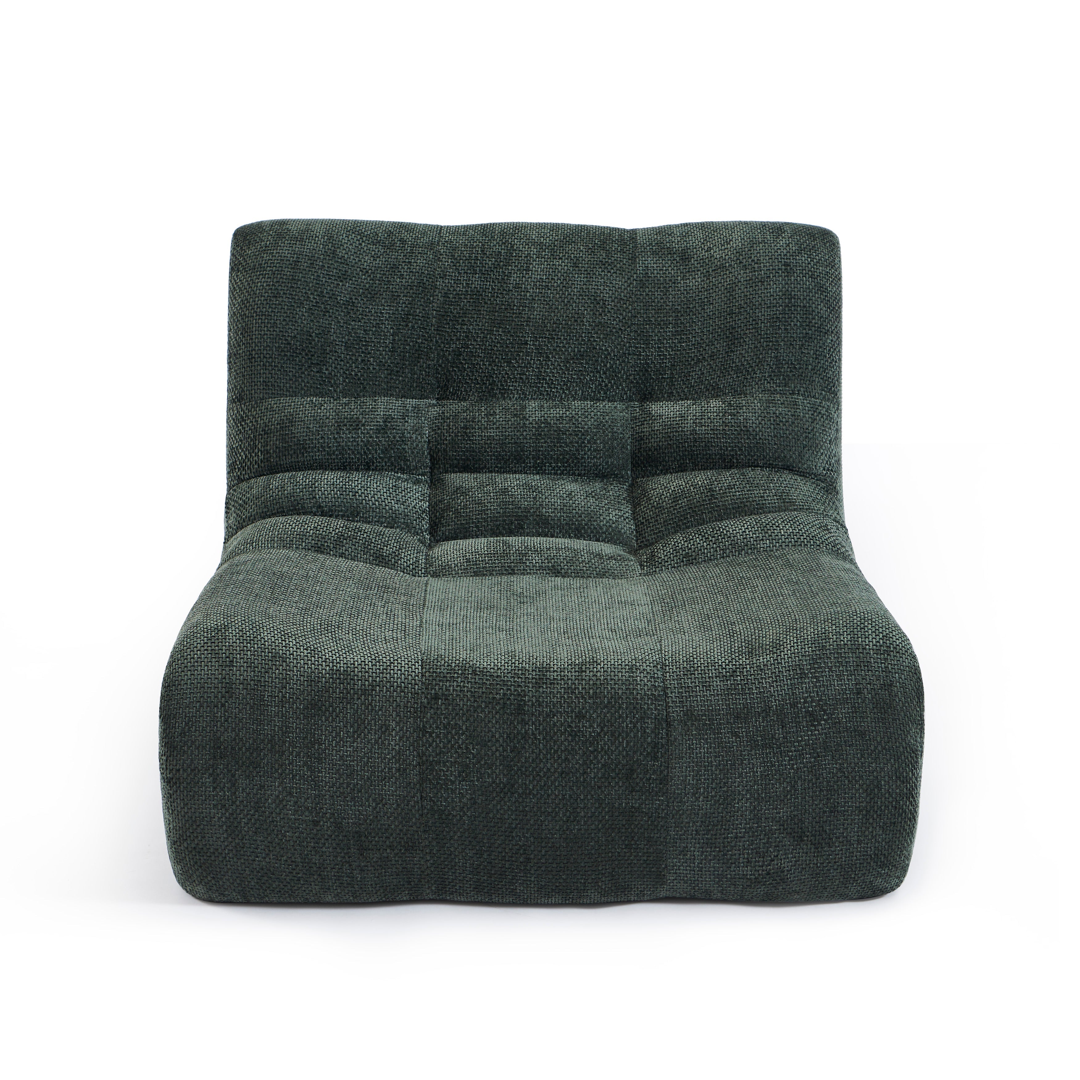 Janis - Chauffeuse Modulable 1 Place - Tissu Chenille - Vert