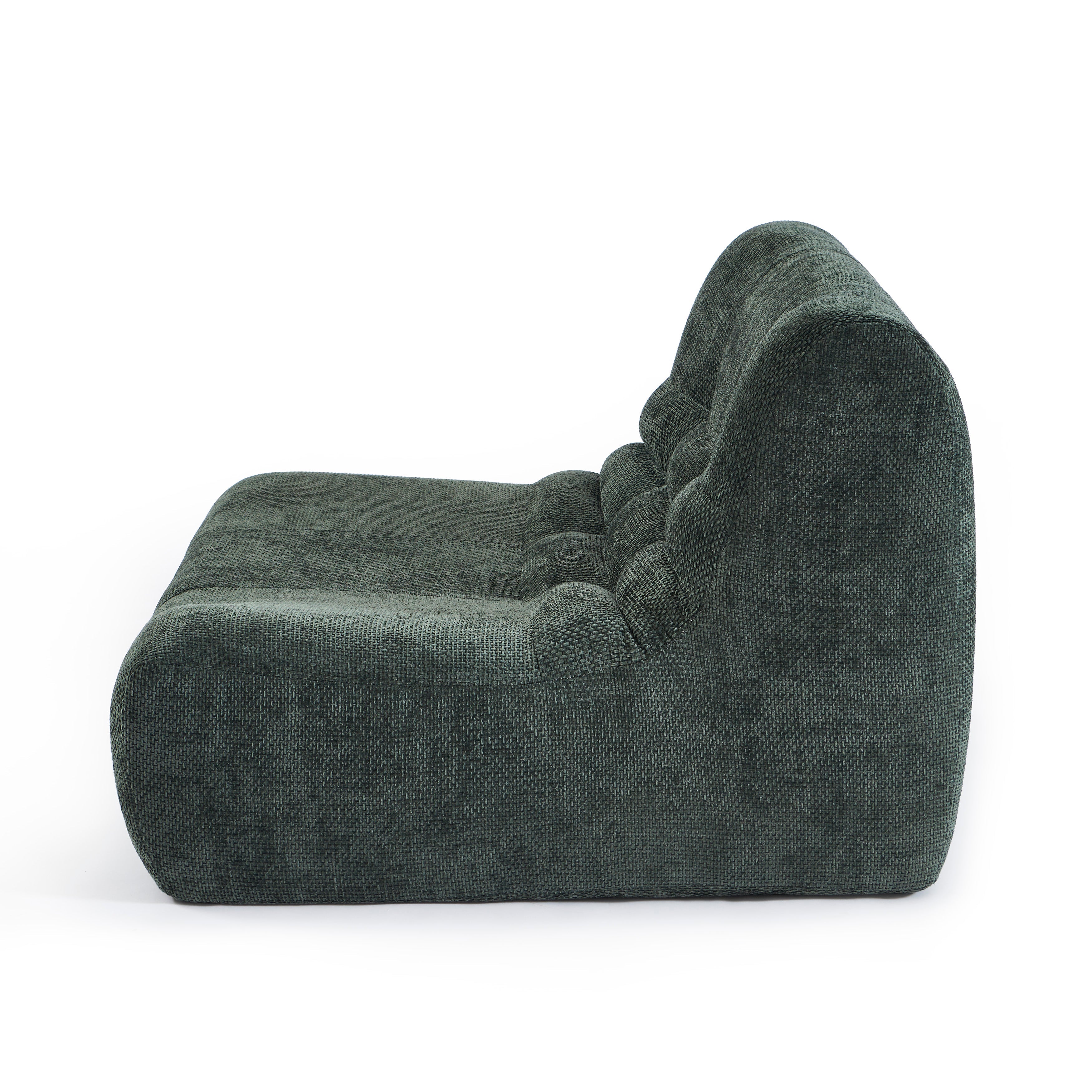 Janis - Chauffeuse Modulable 1 Place - Tissu Chenille - Vert