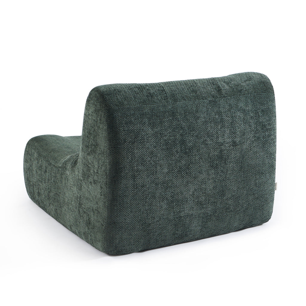 Janis - Chauffeuse Modulable 1 Place - Tissu Chenille - Vert