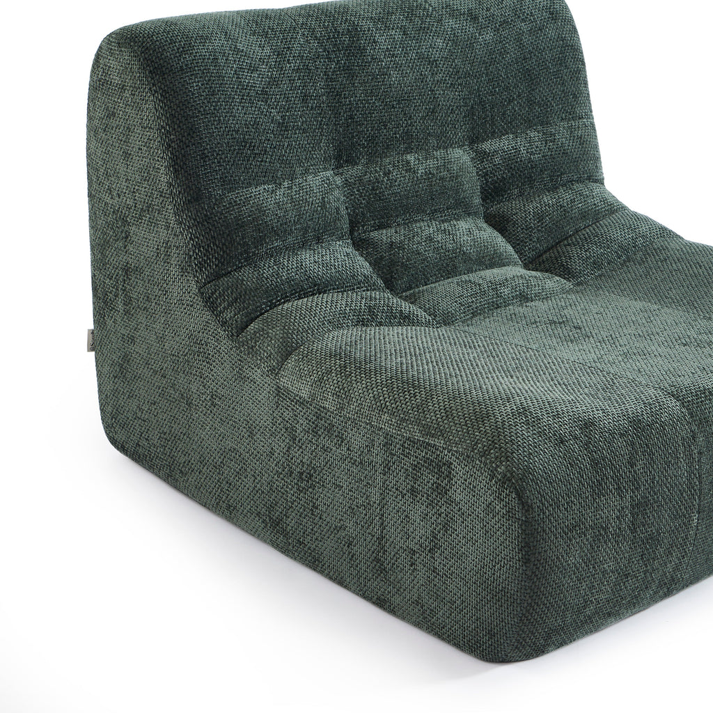 Janis - Chauffeuse Modulable 1 Place - Tissu Chenille - Vert