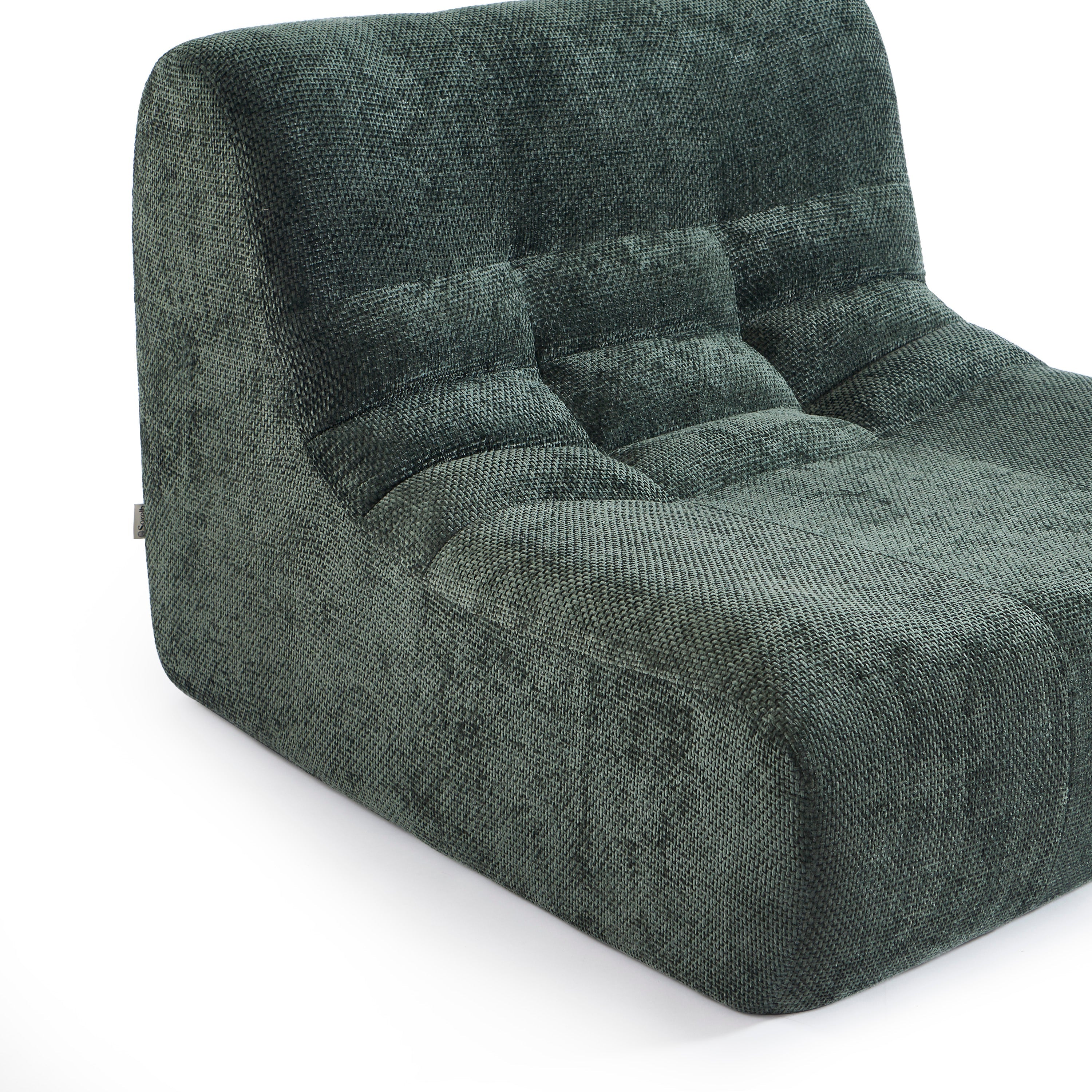 Janis - Chauffeuse Modulable 1 Place - Tissu Chenille - Vert