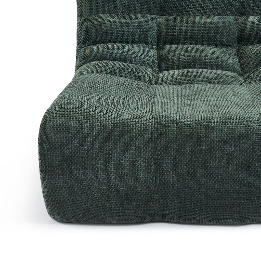 Janis - Chauffeuse Modulable 1 Place - Tissu Chenille - Vert