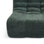 Janis - Chauffeuse Modulable 1 Place - Tissu Chenille - Vert