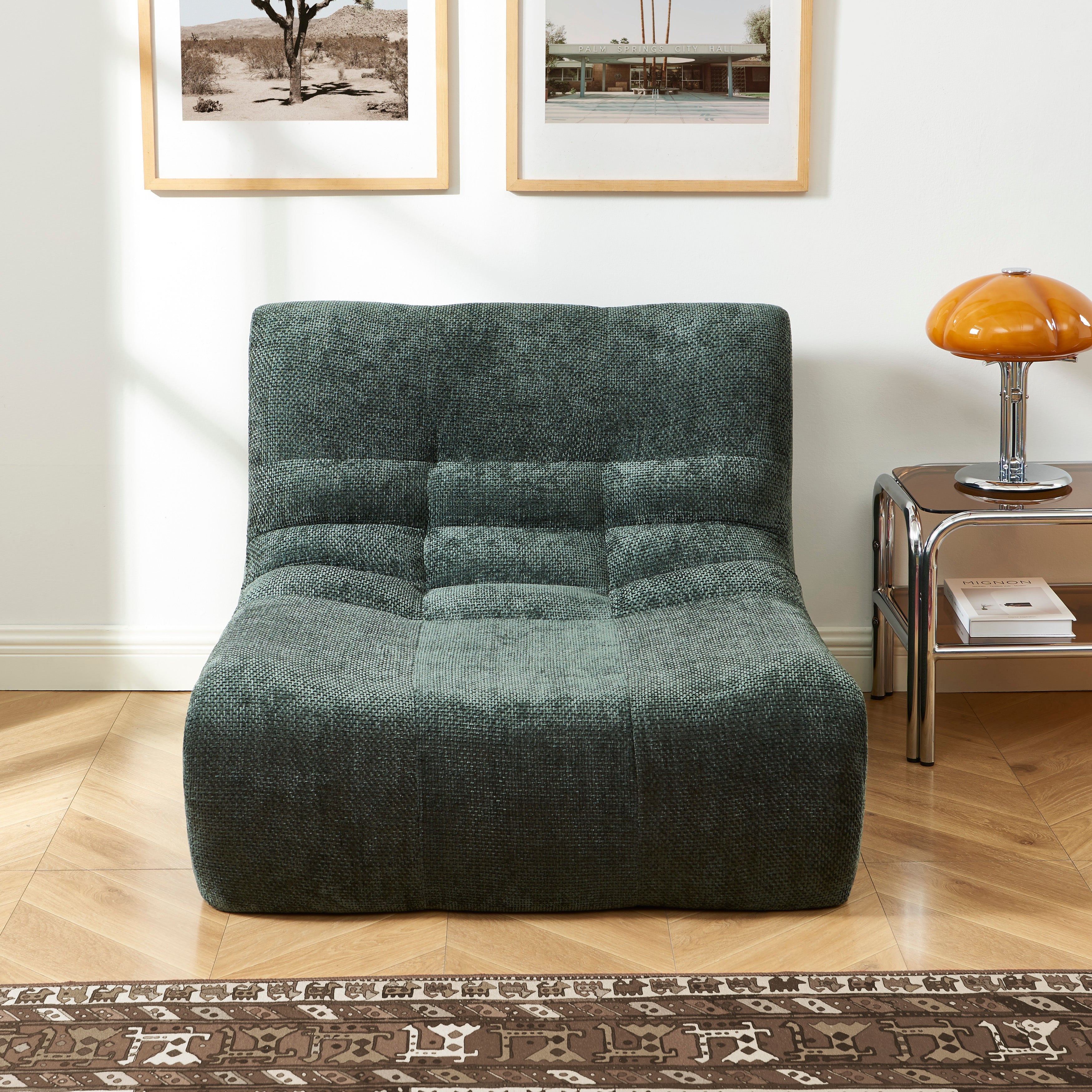 Janis - Chauffeuse Modulable 1 Place - Tissu Chenille - Vert