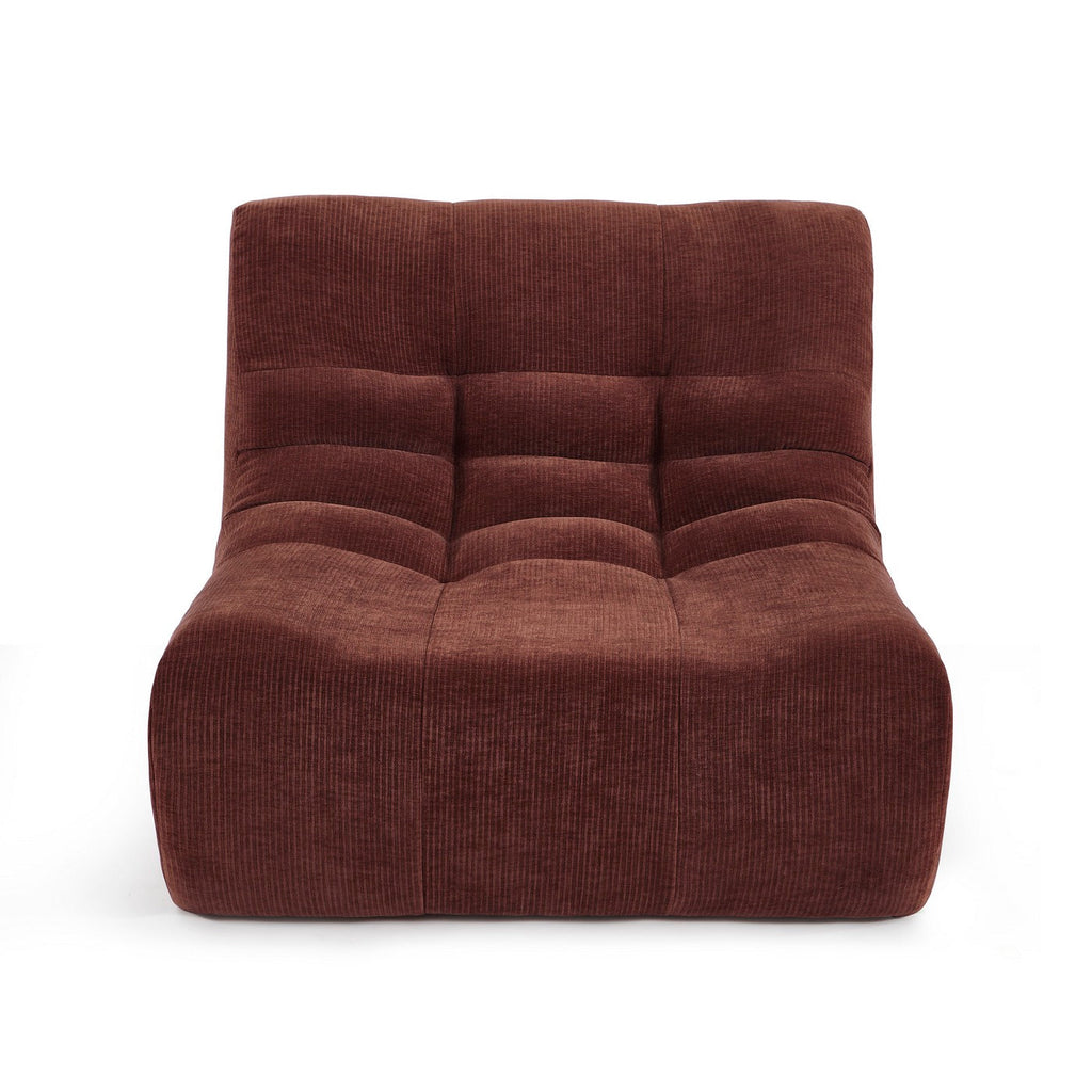 Janis - Chauffeuse Modulable 1 Place - Velours - Bordeaux