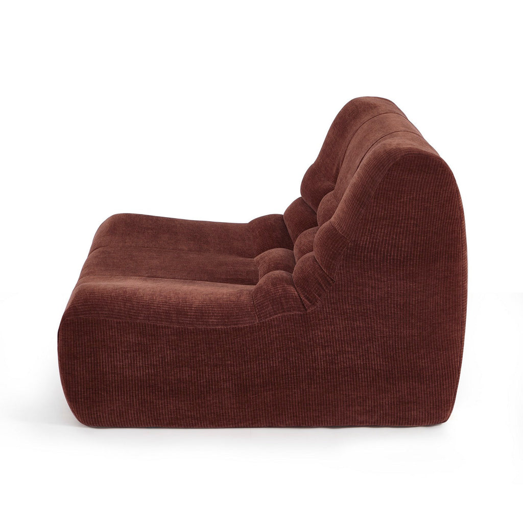 Janis - Chauffeuse Modulable 1 Place - Velours - Bordeaux