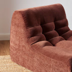 Janis - Chauffeuse Modulable 1 Place - Velours - Bordeaux