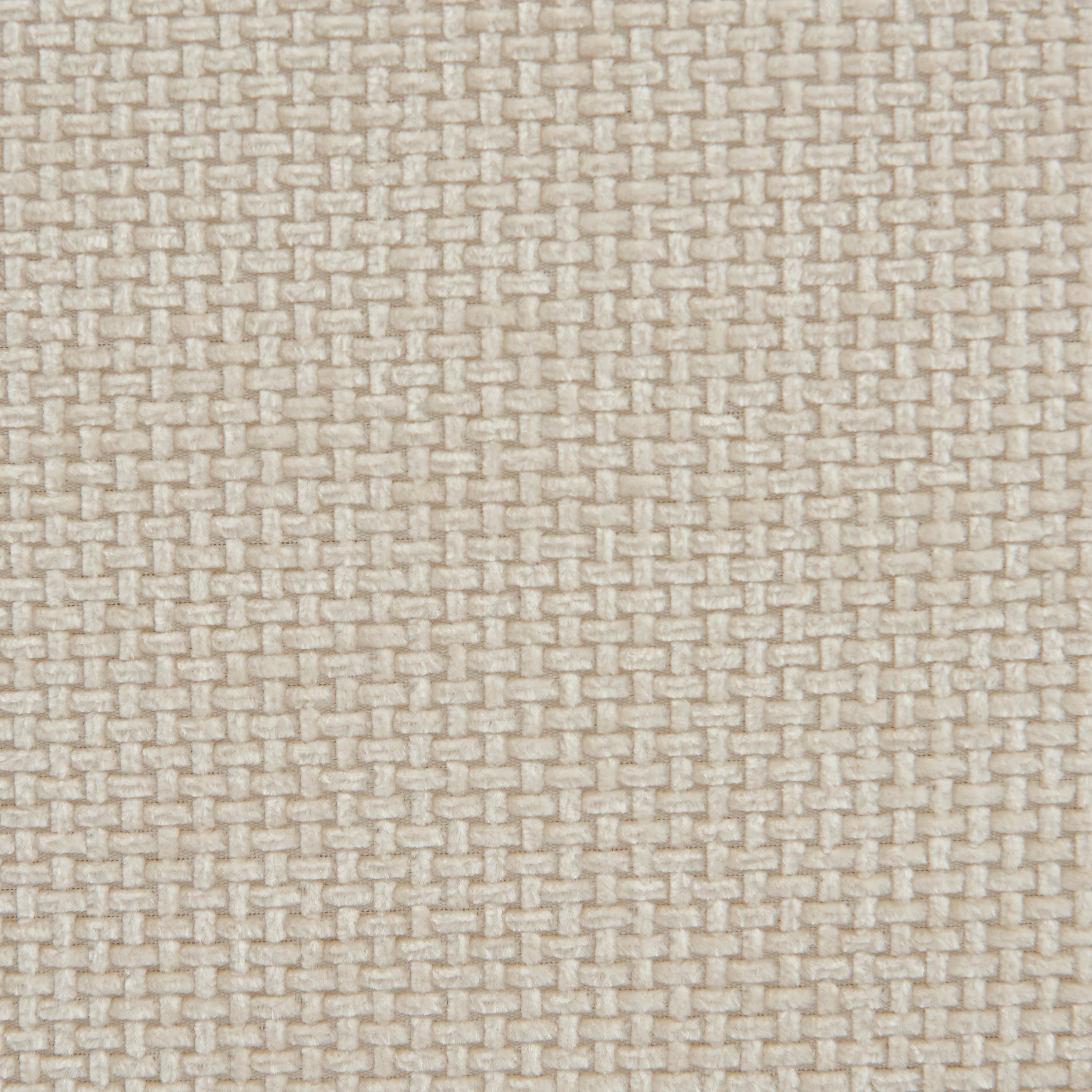 Janis - Banquette Modulable 2 Places - Tissu Chenille - Écru