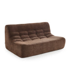 Janis - Banquette Modulable 2 Places - Tissu Chenille - Marron