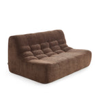 Janis - Banquette Modulable 2 Places - Tissu Chenille - Marron