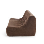 Janis - Banquette Modulable 2 Places - Tissu Chenille - Marron