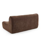 Janis - Banquette Modulable 2 Places - Tissu Chenille - Marron