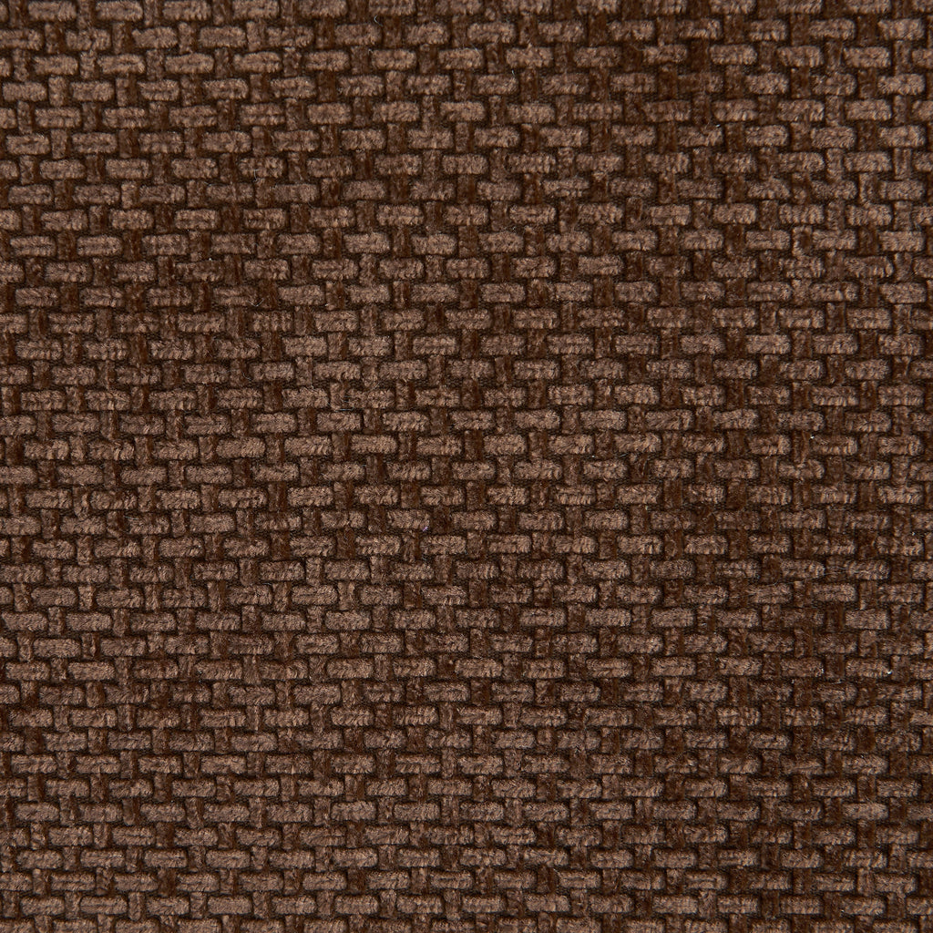 Janis - Banquette Modulable 2 Places - Tissu Chenille - Marron