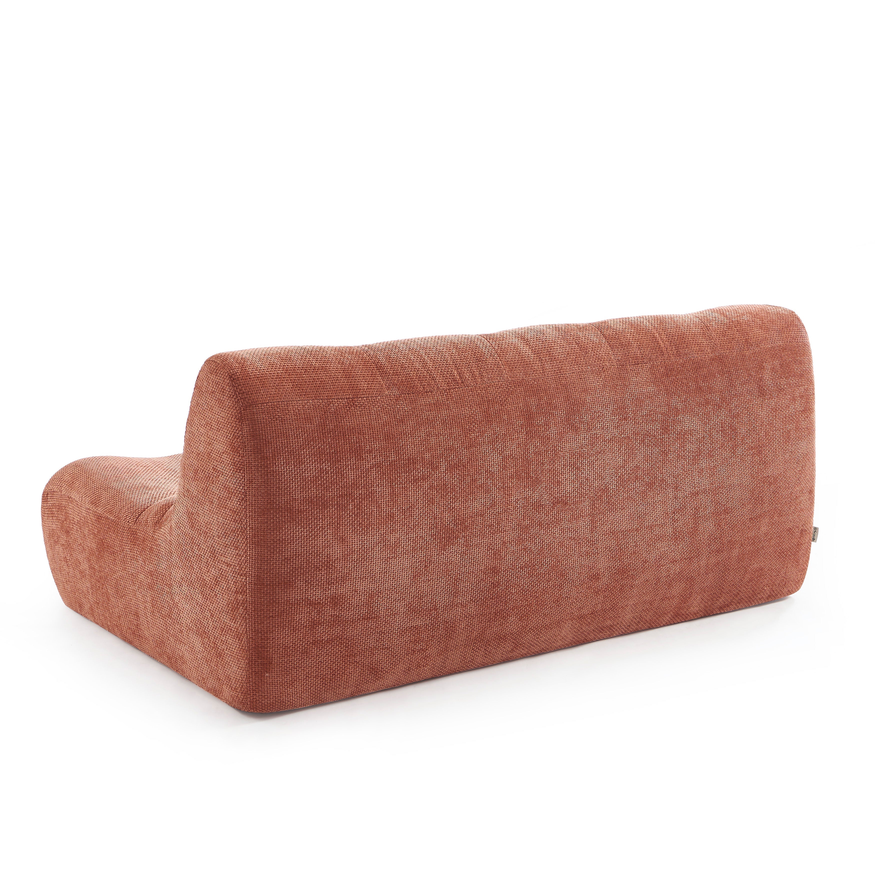 Janis - Banquette Modulable 2 Places - Tissu Chenille - Terracotta