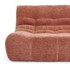 Janis - Banquette Modulable 2 Places - Tissu Chenille - Terracotta