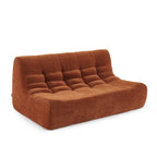 Janis - Banquette Modulable 2 Places - Velours - Terracotta