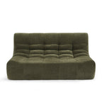 Janis - Banquette Modulable 2 Places - Velours - Vert