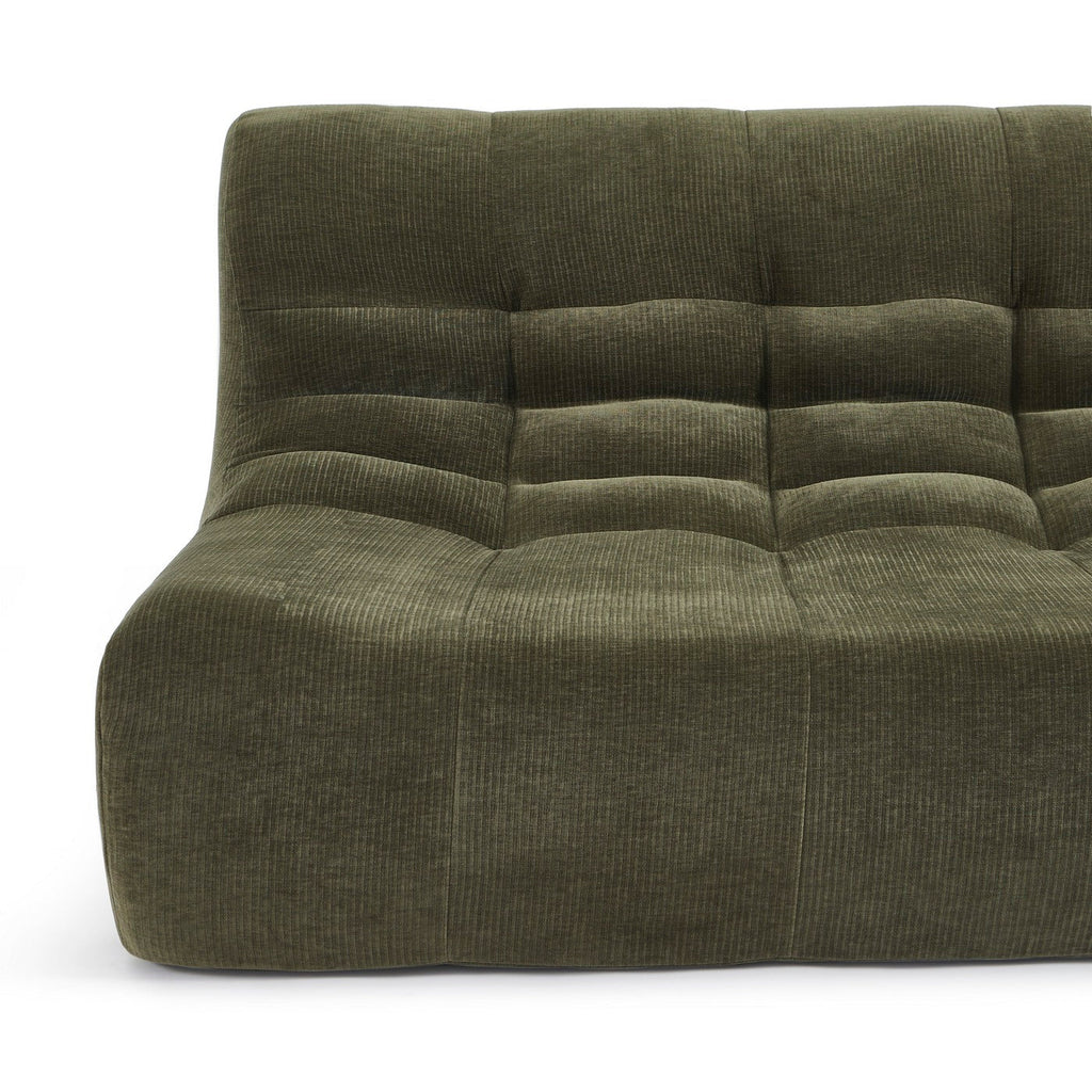 Janis - Banquette Modulable 2 Places - Velours - Vert