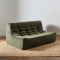 Janis - Banquette Modulable 2 Places - Velours - Vert