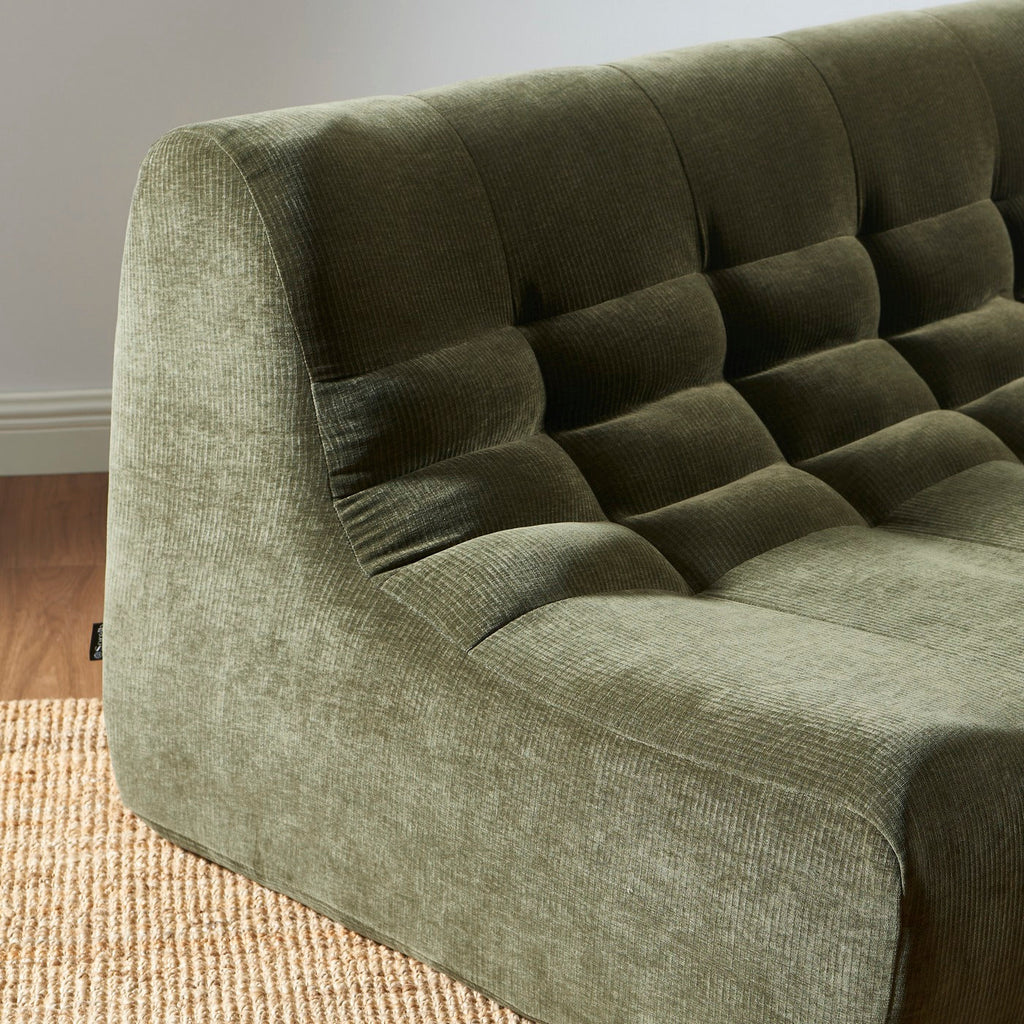 Janis - Banquette Modulable 2 Places - Velours - Vert