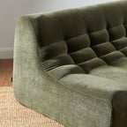 Janis - Banquette Modulable 2 Places - Velours - Vert