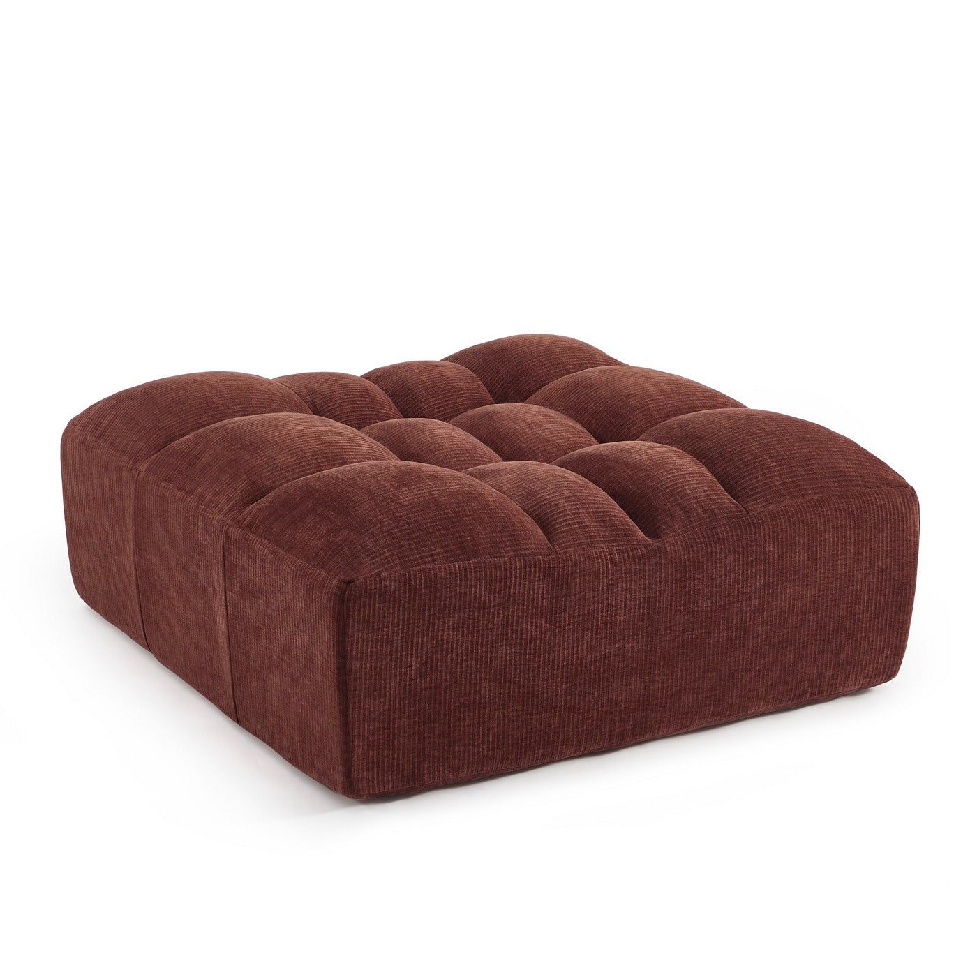 Janis - Pouf - Velours - Bordeaux
