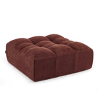 Janis - Pouf - Velours - Bordeaux