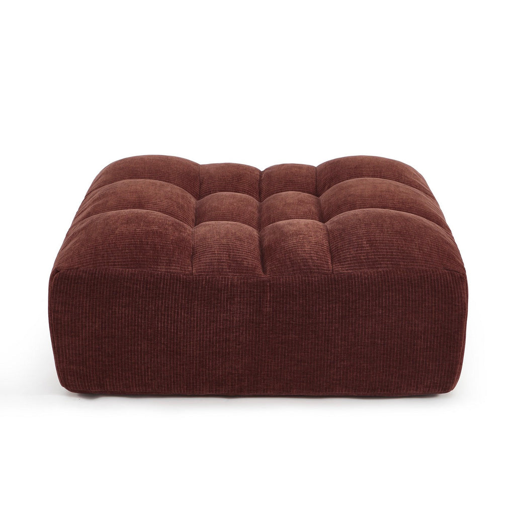 Janis - Pouf - Velours - Bordeaux