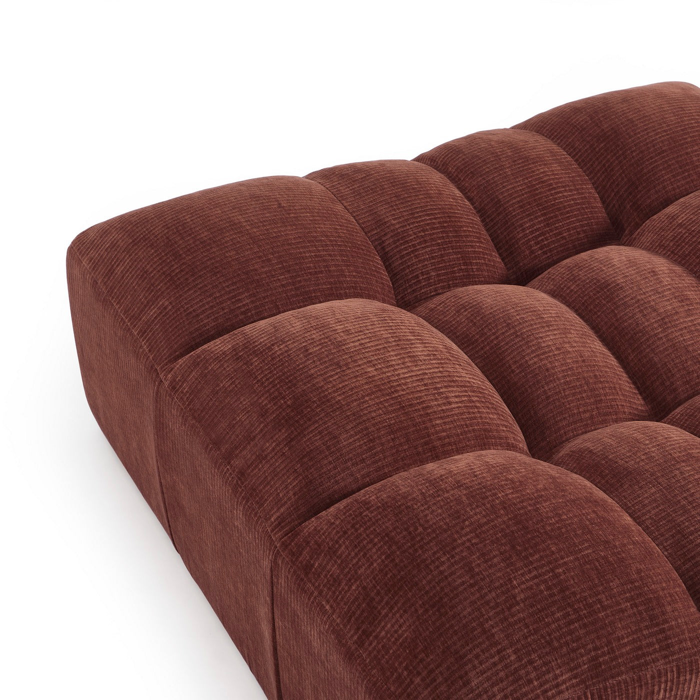 Janis - Pouf - Velours - Bordeaux