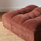 Janis - Pouf - Velours - Bordeaux