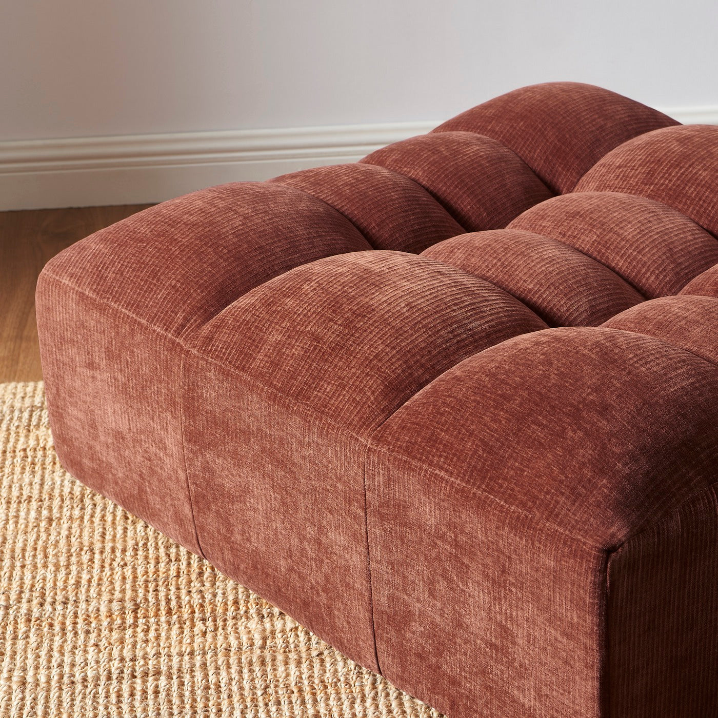 Janis - Pouf - Velours - Bordeaux