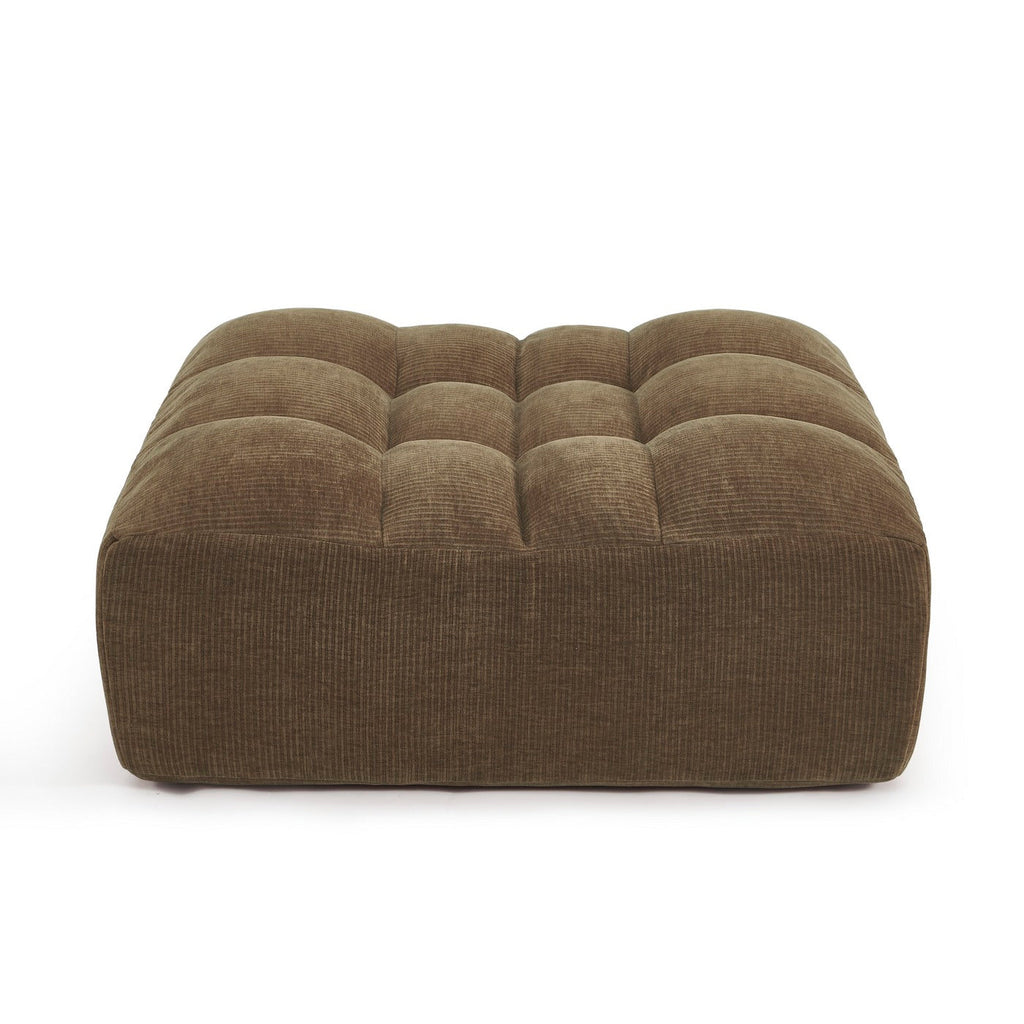 Janis - Pouf - Velours - Marron