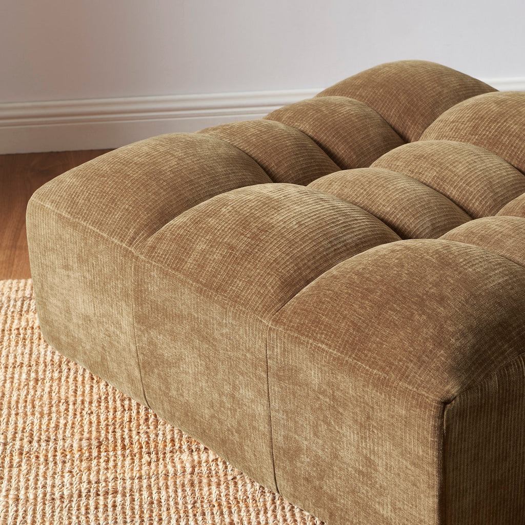 Janis - Pouf - Velours - Marron