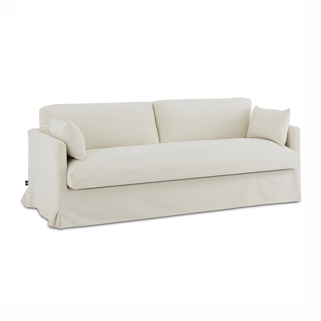 Jatoba - Canapé Droit Fixe 3 Places - Tissu Beige