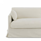 Jatoba - Canapé Droit Fixe 3 Places - Tissu Beige
