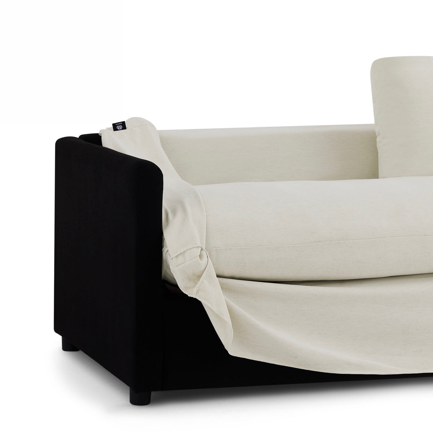 Jatoba - Canapé Droit Fixe 3 Places - Tissu Beige