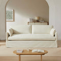 Jatoba - Canapé Droit Fixe 3 Places - Tissu Beige
