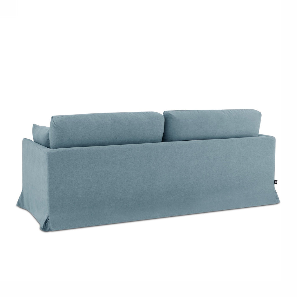 Jatoba - Canapé Droit Fixe 3 Places - Tissu Bleu