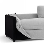 Jatoba - Canapé Droit Fixe 3 Places - Tissu Gris