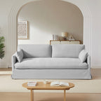 Jatoba - Canapé Droit Fixe 3 Places - Tissu Gris