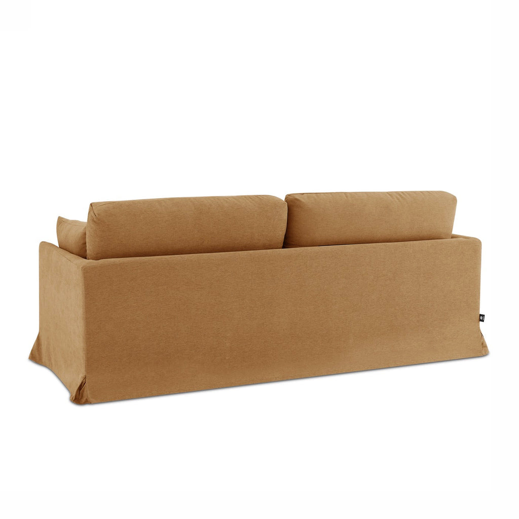 Jatoba - Canapé Droit Fixe 3 Places - Tissu Orange