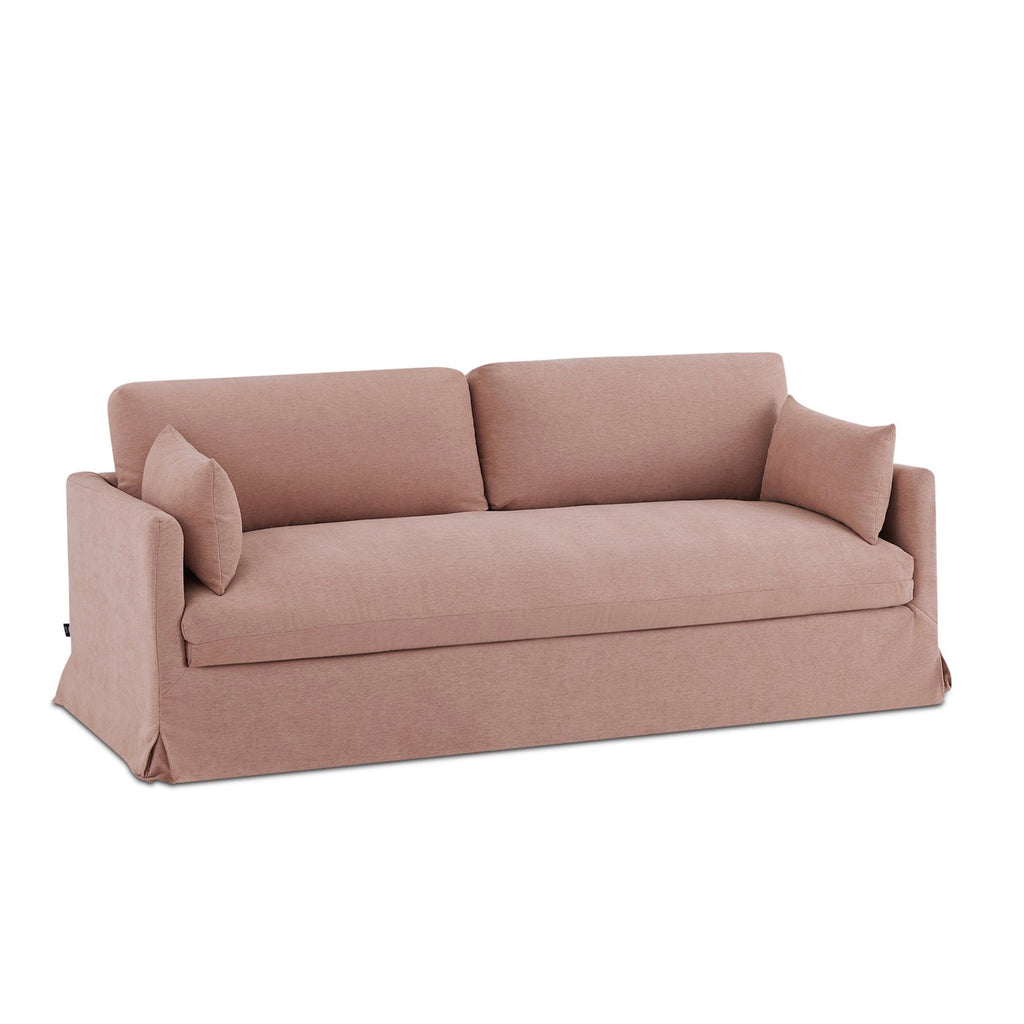 Jatoba - Canapé Droit Fixe 3 Places - Tissu Rose