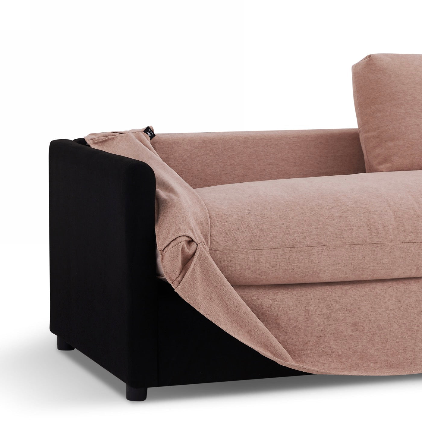 Jatoba - Canapé Droit Fixe 3 Places - Tissu Rose
