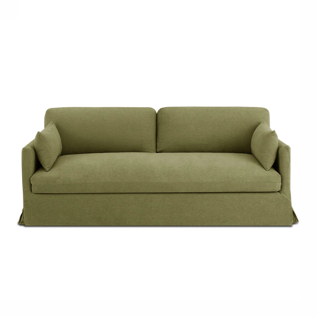Jatoba - Canapé Droit Fixe 3 Places - Tissu Vert